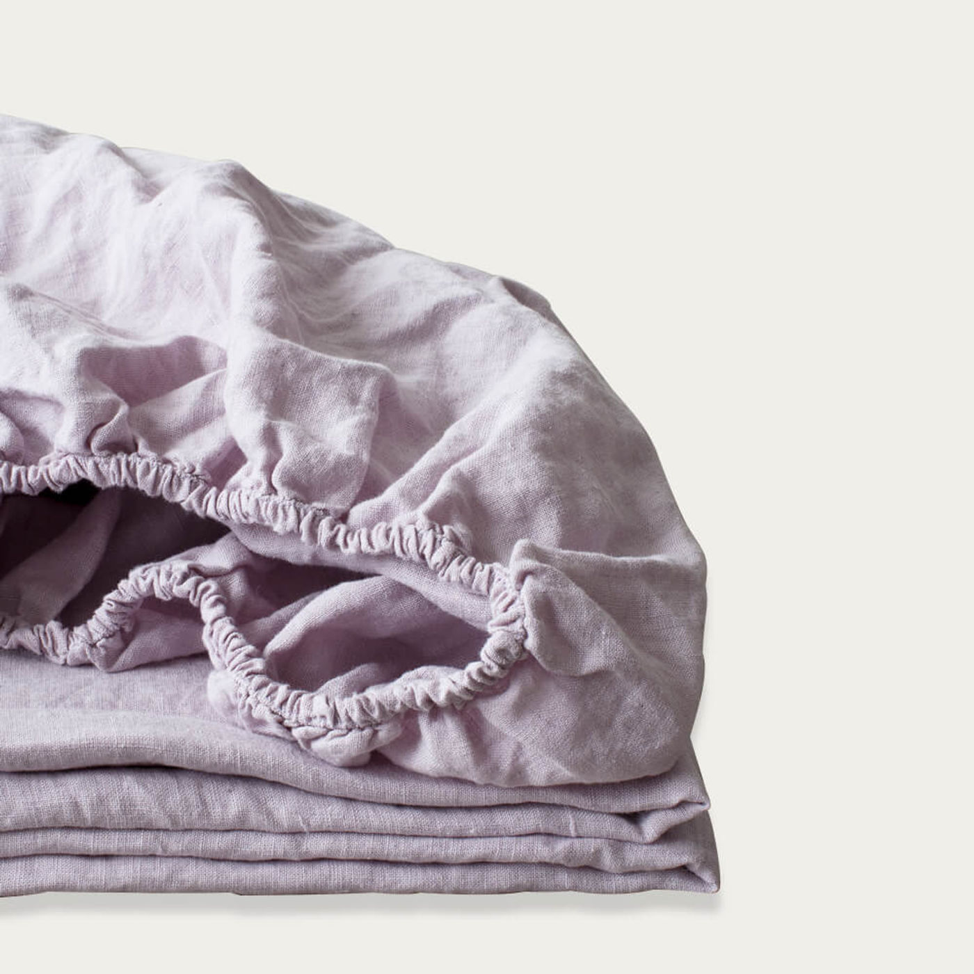 Pink lavender Linen Fitted Sheet | Bombinate